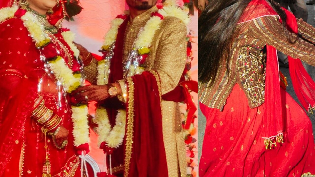 पति पत्नी को ले