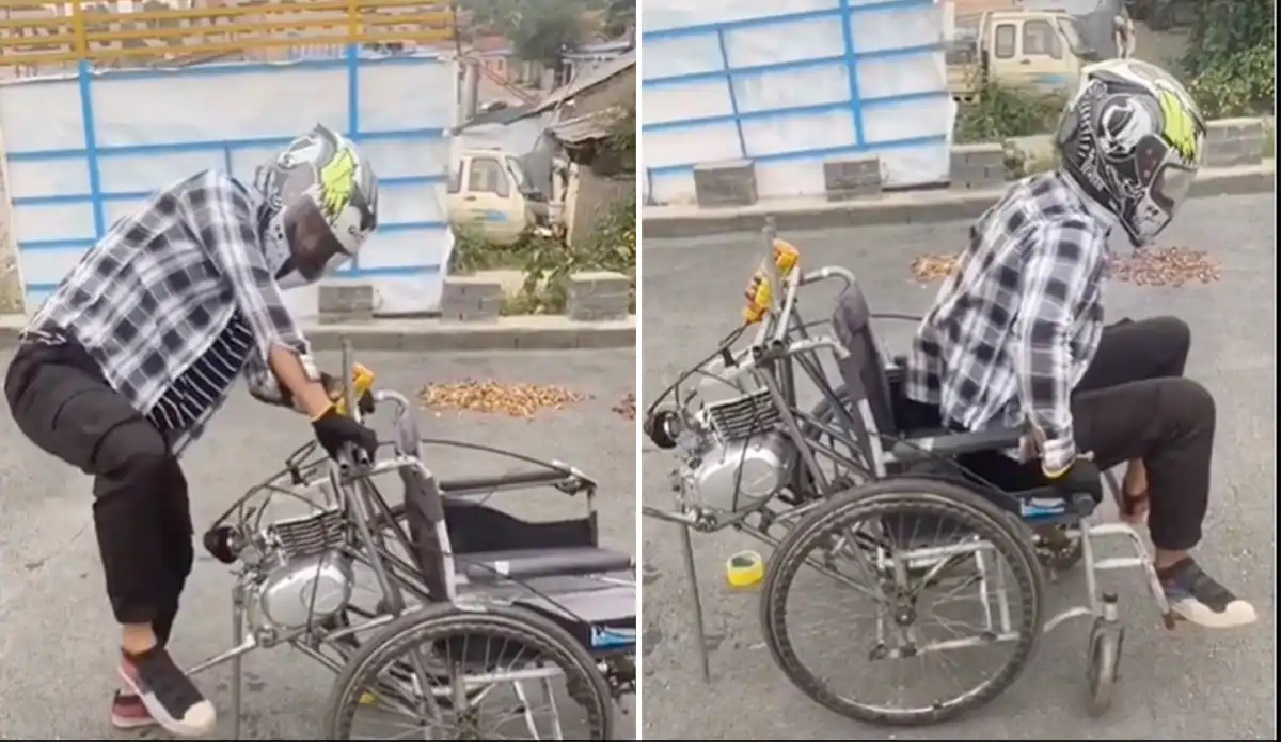 Wheelchair में लगा दिया