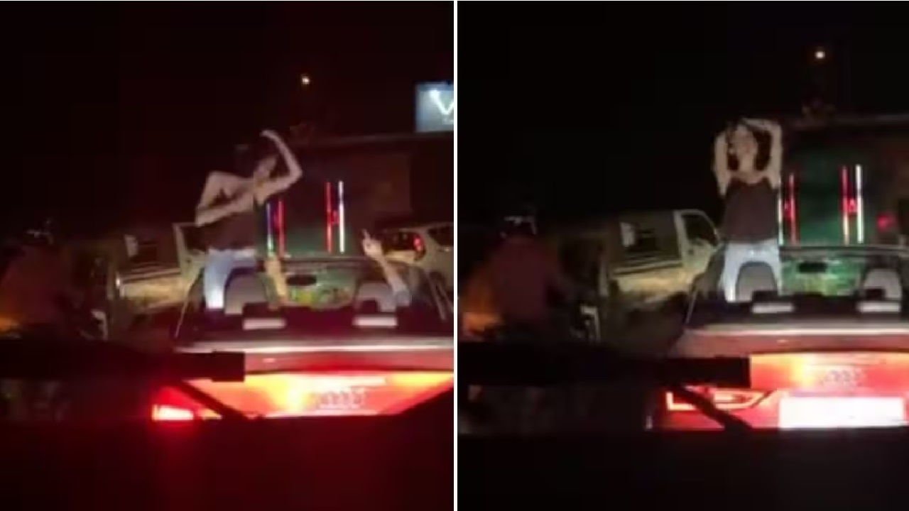 लड़की ने कार में