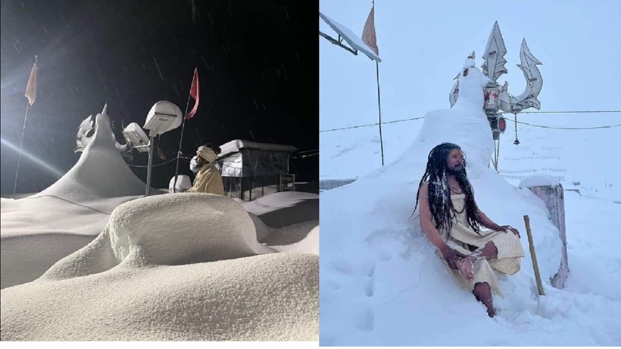 भारी बर्फबारी के बीच