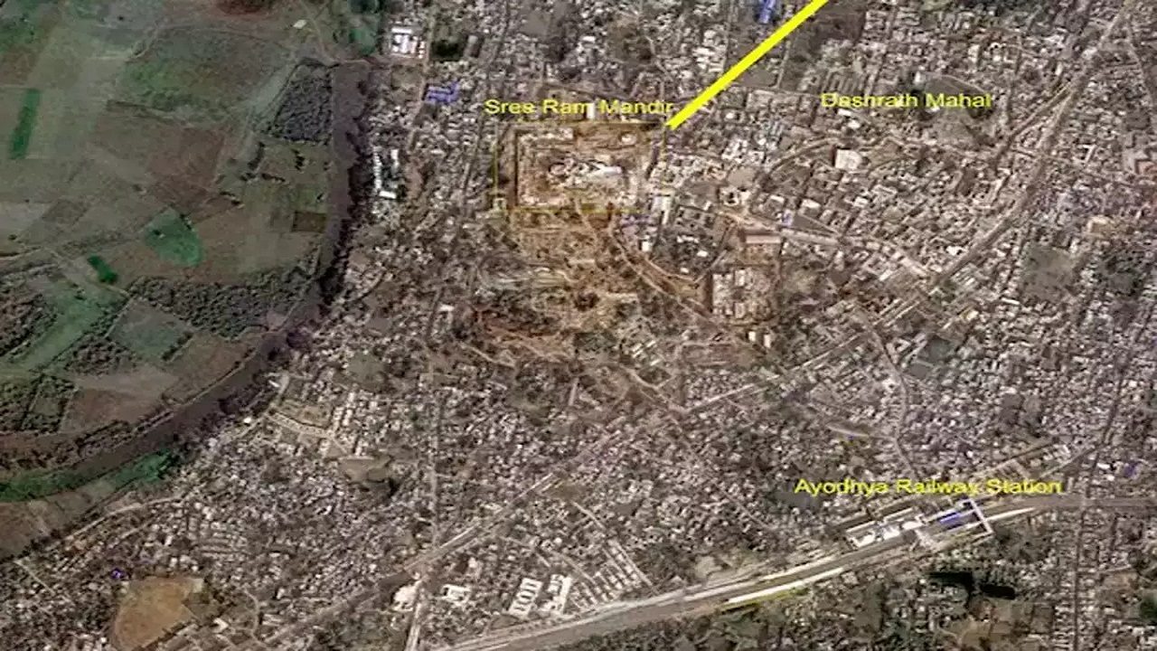 श्रीराम मंदिर की सैटेलाइट