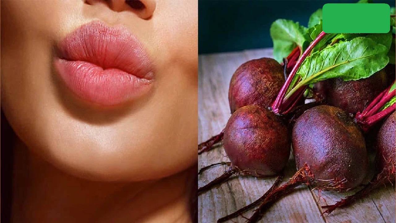 चुकंदर से अपने होठों
