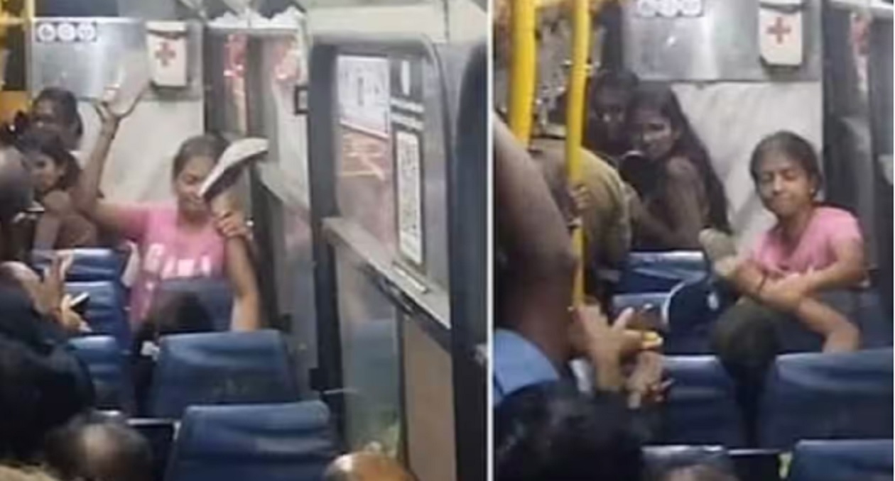 बस में महिलाओं का