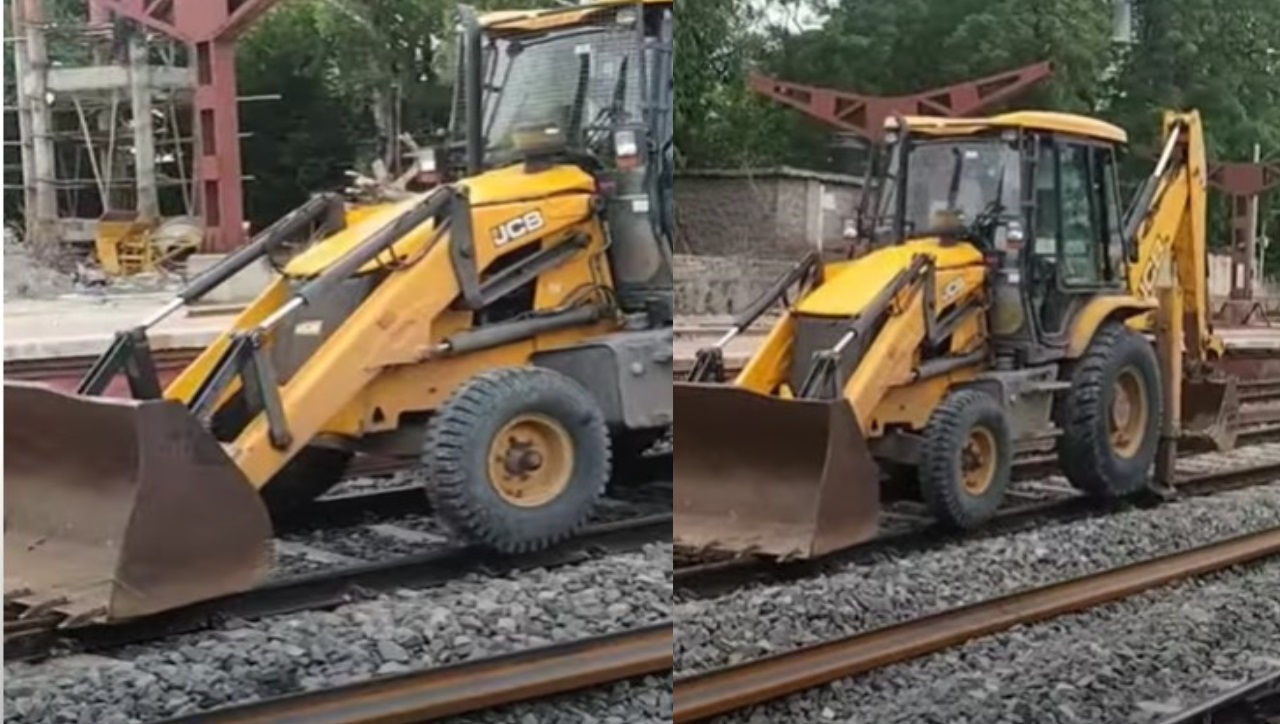 रेलवे ट्रैक पर दौड़ती