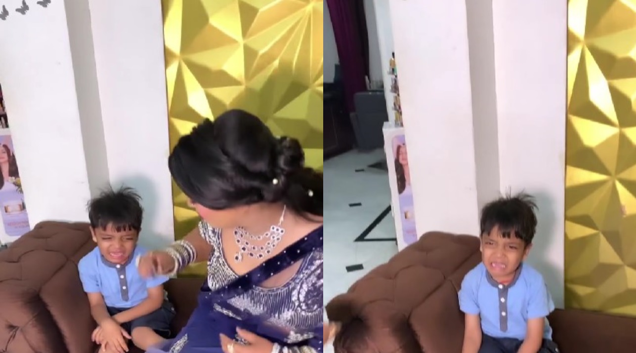 मेकअप के बाद बच्चे