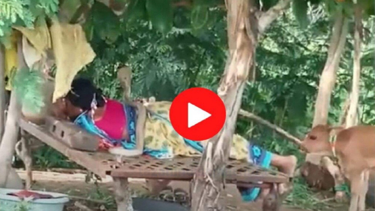 खुले में सो रही