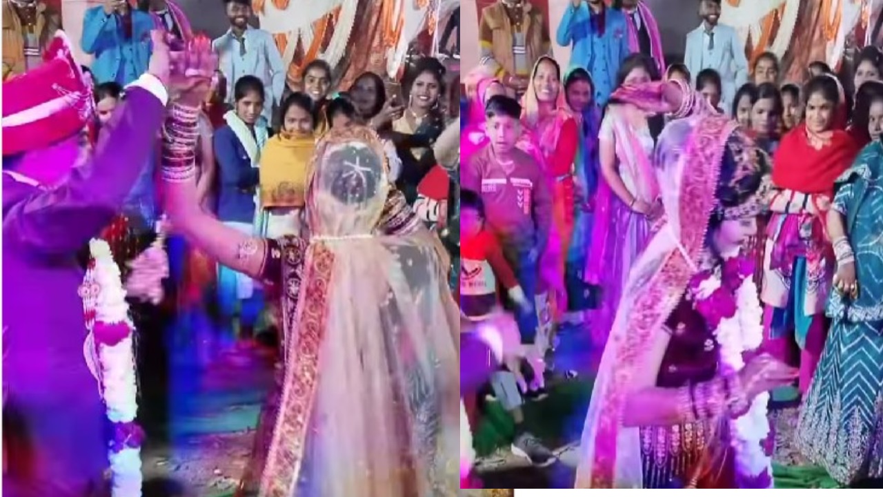 जयमाला डालते ही उछलकर